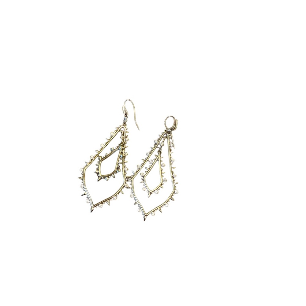 Kendra Scott Gold and Silver Geometric Alice Drop Earrings